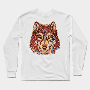 Wolf Watercolor Long Sleeve T-Shirt